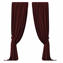 curtain isolated on white background, 3D illustration, cg render