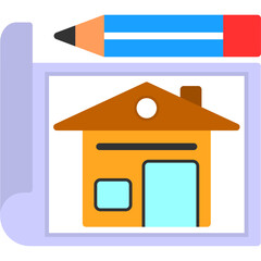 Sticker - House Plan Icon