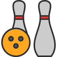 Canvas Print - Bowling Icon