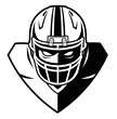 Football player crest shield emblem icon