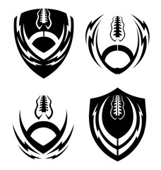 Football icon emblem logo set
