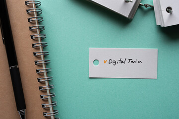 Poster - There is word card with the word Digital Twin. It is a Web3 related term.