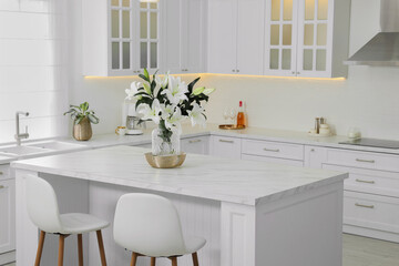 Sticker - Luxury kitchen interior with new stylish furniture