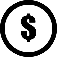 Poster - coin flat icon symbol sign, vector on white background..eps