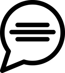 Poster -  flat bubble chat line icon symbol sign, vector, logo template on white background..eps