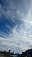 clouds over city