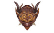 japanese devil mask with big teeth