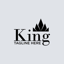 Letter Or Word KING Serif Font With Simple And Unique Crown Of Queen Creative Premium Image Graphic Icon Logo Design Abstract Concept Free Vector Stock. Related To Typography Or Elegant