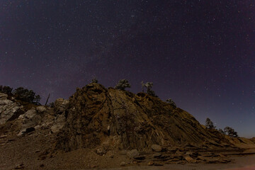 Night starry landscape of the Wuling Parking of Hehuanshan mountain