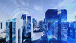 Smart City Artificial intelligence Network Technology 3D illustration