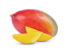 Mango Fruit With Leaf On Transparent Png