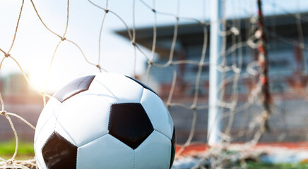 Sticker - Soccer ball beside the goal door