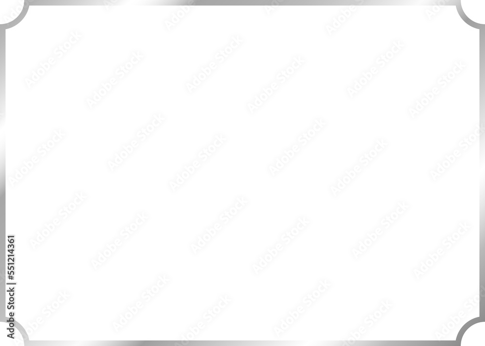 Stock-Illustration „Rectangle silver frame with inverted rounded corner ...