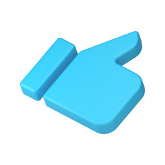 Poster - Blue thumb up cool like gesture good acceptance internet social media reaction 3d icon