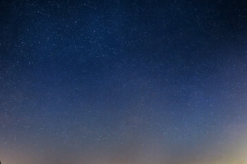 Wall Mural - Night amazing blue sky with stars. Space background