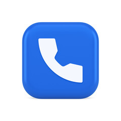 Poster - phone call contact voice communication button web application design 3d realistic icon