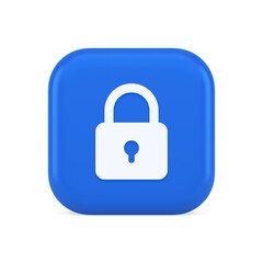 Poster - Padlock locking web access button password security protection safe encryption 3d icon