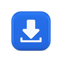 Poster - download down arrow cyberspace information storage button internet file browsing 3d icon