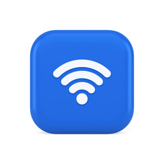 Poster - wi fi internet connection button high speed wireless cyberspace digital network 3d icon