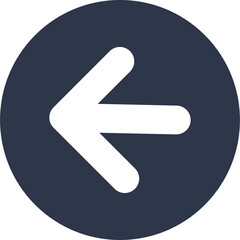 Poster - Left arrow direction solid icon in grey colors. Interface signs illustration.