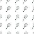 © stasylionet - Hand drawn seamless pattern. Tennis racket