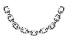 Silver Chain Isolated Without Background