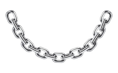 silver chain isolated without background