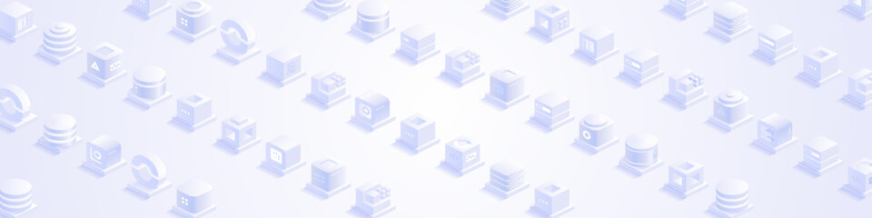 Poster - technology background. abstract futuristic cubes design and different geometric shapes. digital inno