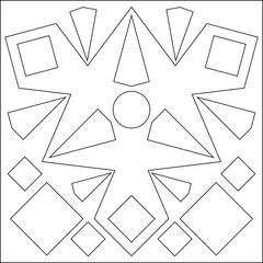Wall Mural - Geometric Coloring Page M_2204138