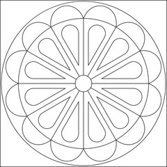 Wall Mural - Geometric Coloring Page M_2204184