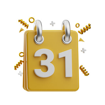 happy new year ,calender illustration 3d