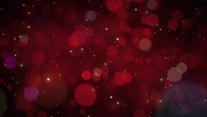 Wall Mural - red colored floating glamour particles background video