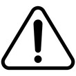 warning and attention icon. exclamation mark sign