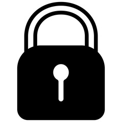 Canvas Print - padlock icon illustration