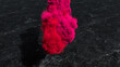 Red pink magenta cloud on a dark background. 3d illustration, 3d render.