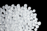 Fototapeta  - Close up picture of polypropylene granules, selective focus.
