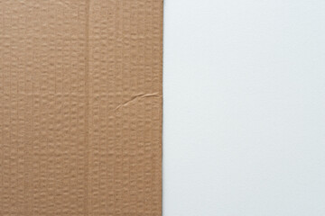 Wall Mural - plain paper and brown cardboard background