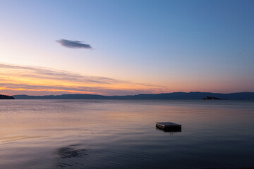 Poster - Sunset at Trondheim fjord