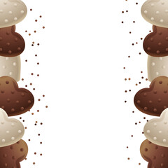 Dessert icon, sweet food illustration