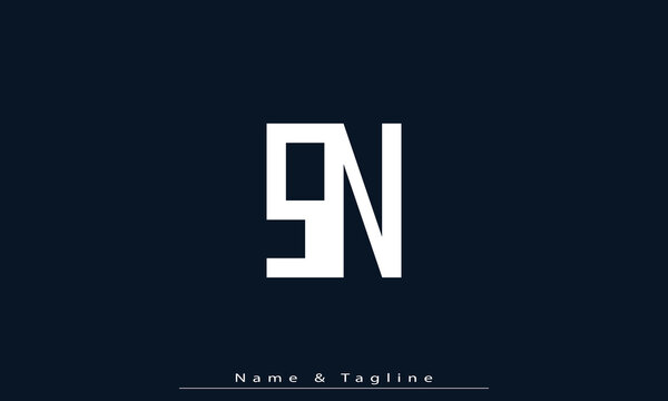 Alphabet letters Initials Monogram logo SN , NS