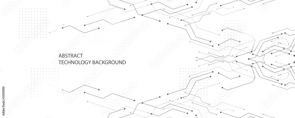 Gray and white technology background image Line design for ...