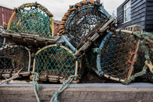 Five Lobster Cages On Board.