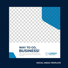 Fototapete - Social media post template vector illustration business innovation teamwork set
