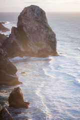 Poster - View of the cliffs and the ocean surf in Sintra, Portugal.