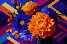 Flowers In Vase - Pop Art 