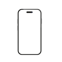 Poster - phone 14 pro max screen mockup blank phone screen isolated on white background. vector illustration