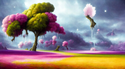 Wall Mural - Fantastic landscape from another planet