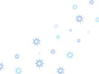 Snowflakes on a white background with space for text. New Year's greeting card for greetings, invitations and banners.