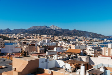  Aerial view of the center of the city of ceuta