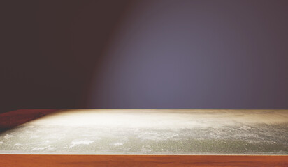 Poster - empty room with a concrete floor - 3d render